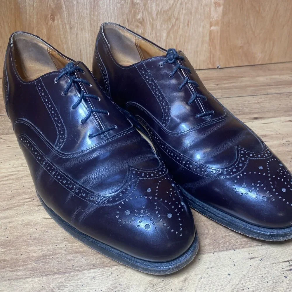 Johnston & Murphy Optima Wingtip Oxford‎ Dress Shoes 22-2923 USA Men's 9.5 D